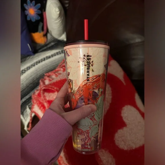 Starbucks Red and Orange Tumbler - Picture 1 of 5